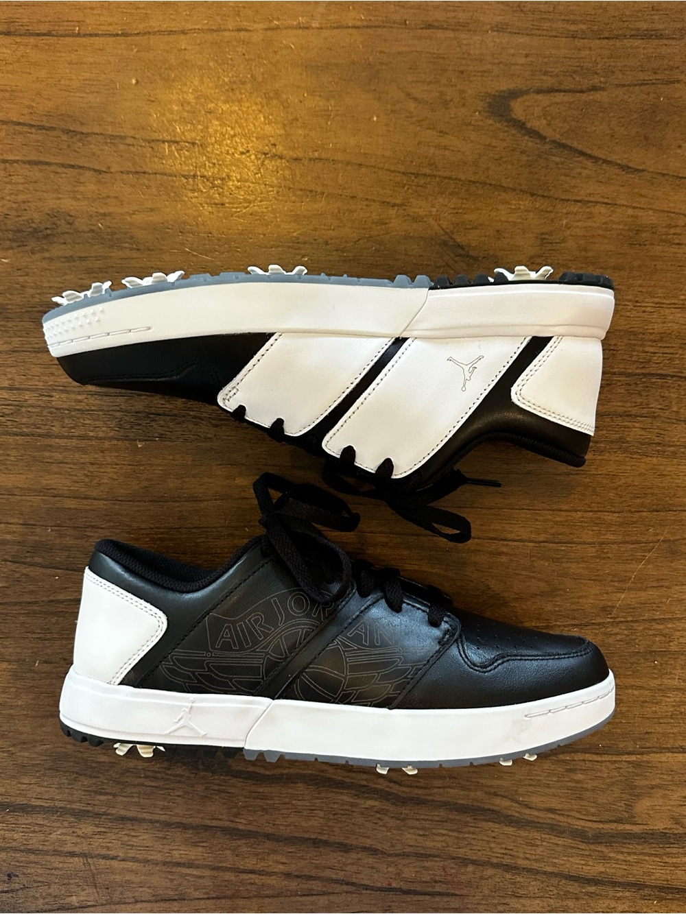 NEW Nike Air Jordan Nu Retro 1 Low Golf Shoes Black White Men’s Size 8